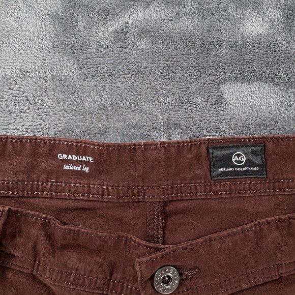 AG Adriano Goldschmied Graduate Pants Men 40x26 Brown Tailored Leg Casual Dress - Picture 5 of 11